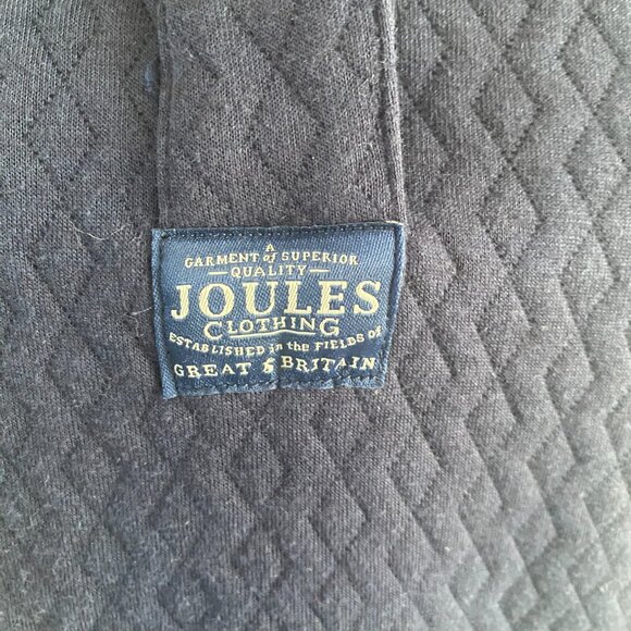 Joules Great Britain 1/4 Zip Blue Quilted Sweatshirt Size Small - Picture 2 of 5